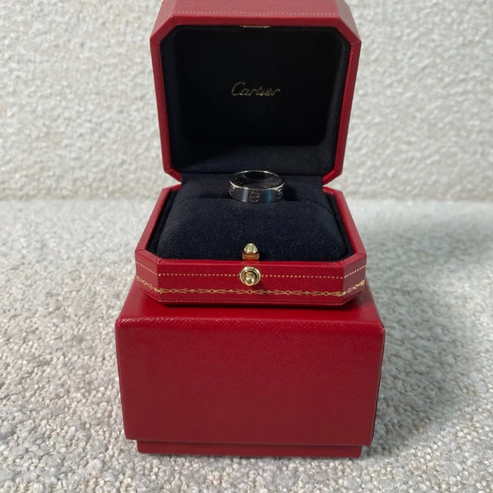 Authentic Cartier Love Ring White Gold 55